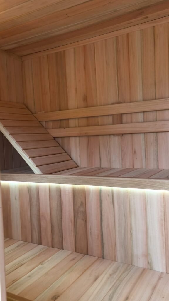 interior de sauna a medidoa