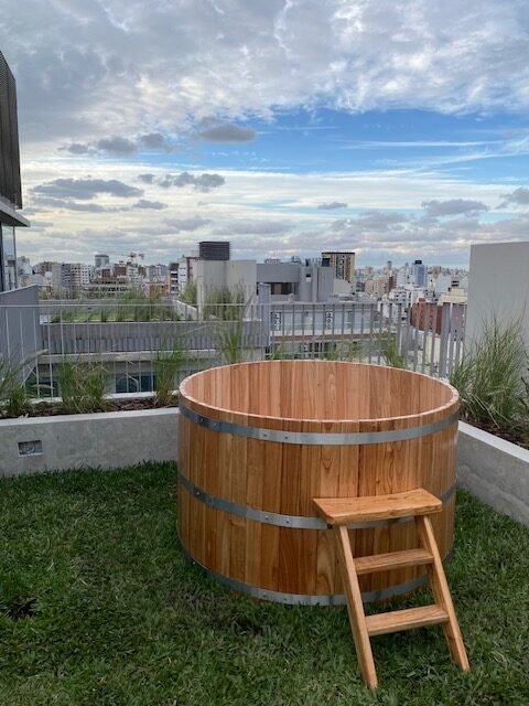 ofuro en terraza